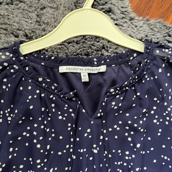 Nordstrom Collective Concepts Blue With Speckles Tiered Dress - Picture 2 of 3